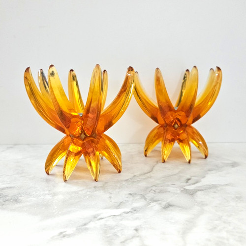 2er set kerzenhalter vintage - set,