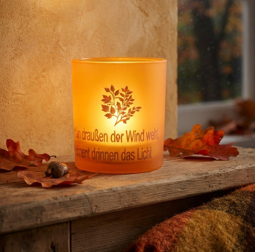 Windlicht herbst glas - windlicht,