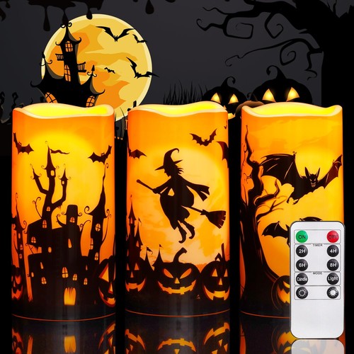 3pcs halloween led kerzen - 3pcs,