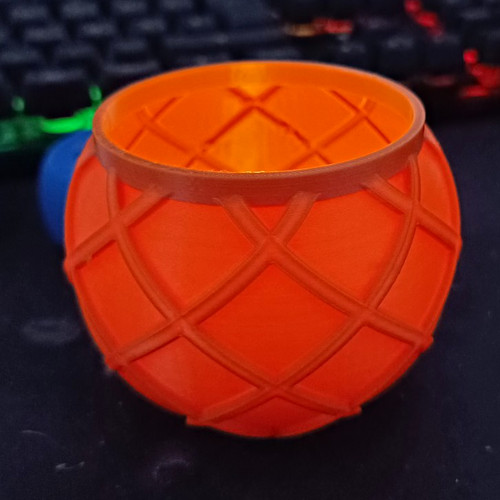 Runder teelichthalter orange - runder,