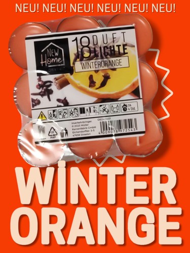 Duftteelichter orange zimt - orange,