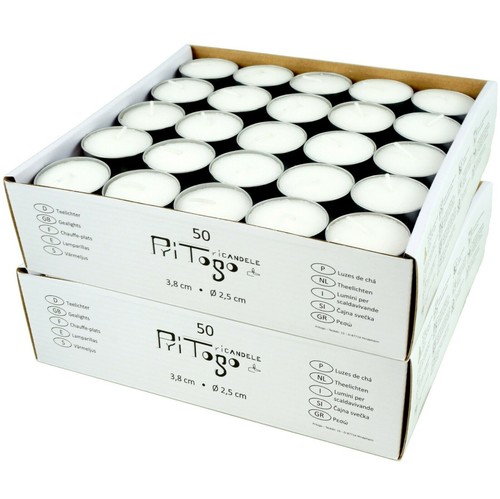 Pritogo teelichter weiss 100 - teelichter,, [100