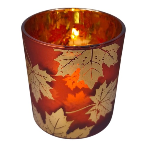 Teelichthalter glas herbst - glas,